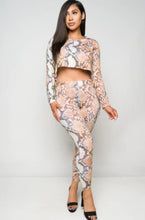 Load image into Gallery viewer, Pink Python Two Piece Set