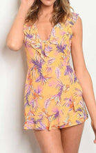 Load image into Gallery viewer, Mandarin Faux Wrap Romper