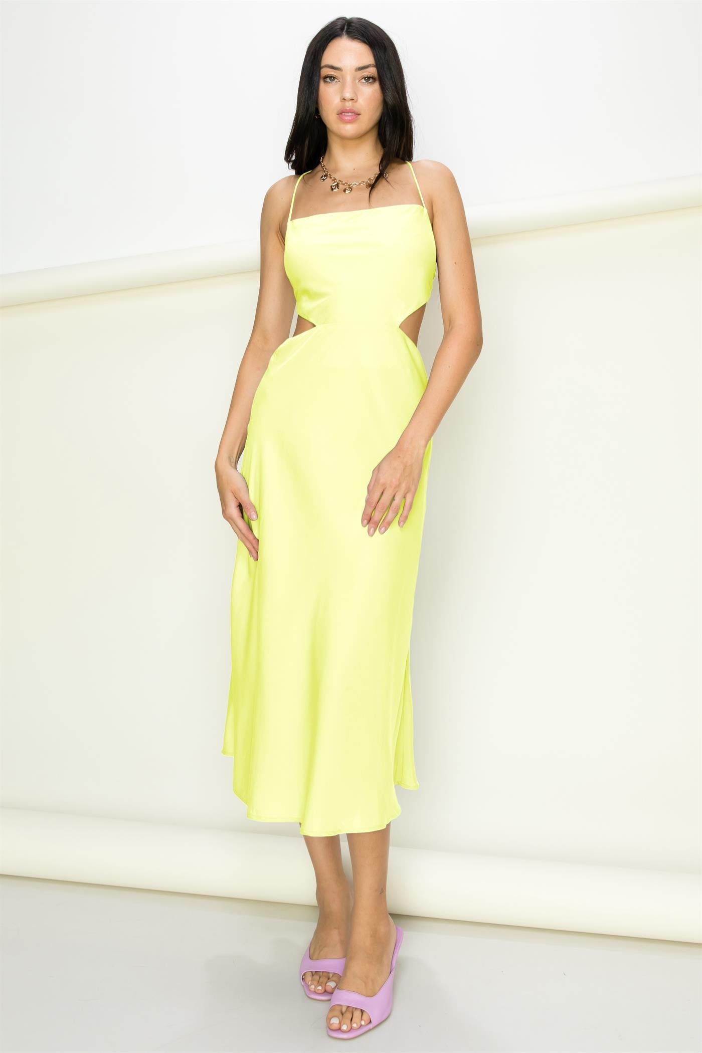 Gabrielle A-Line midi lime